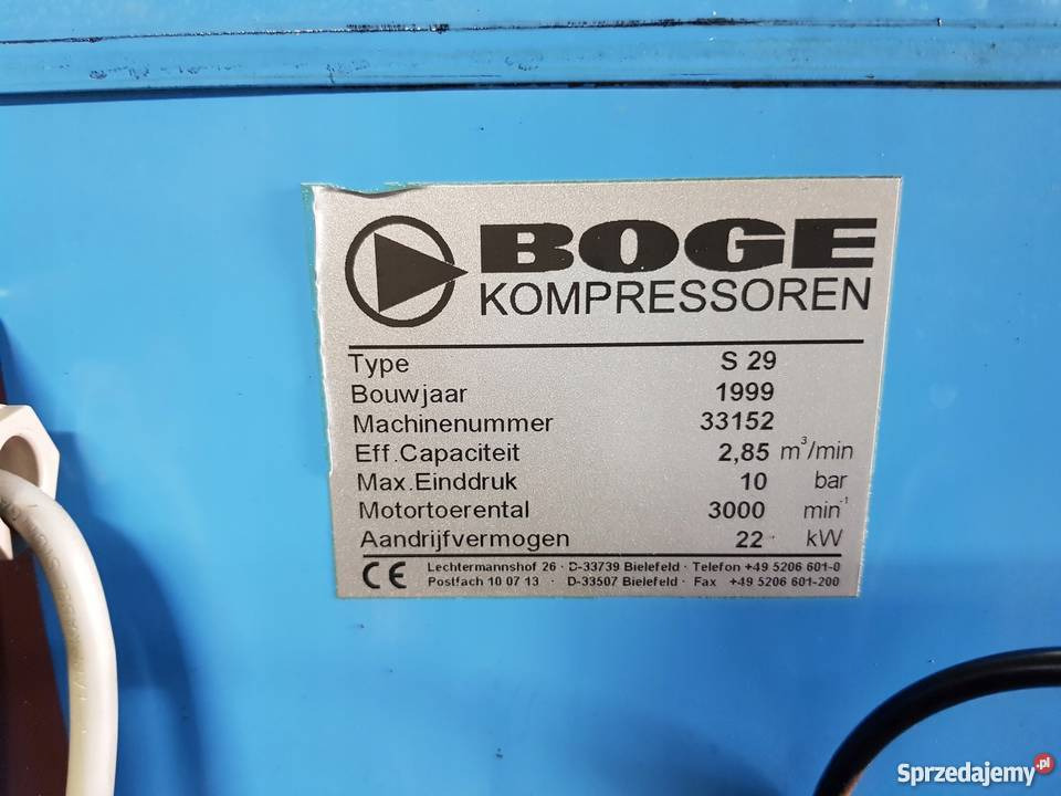 Compresor de aer KOMPRESOR ŚRUBOWY BOGE S 29: Foto 3