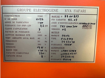 Generator electric SDMO Safari Deutz F1L210D Leroy Somer 14 kVA Silent generatorset as New ! 666 hours: Foto 5