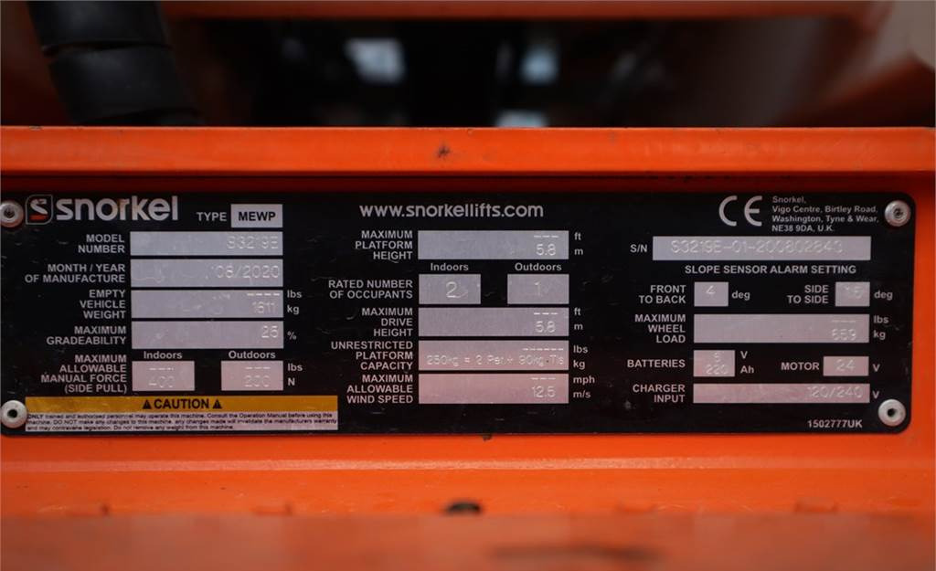 Platforma foarfeca Snorkel S3219E Valid Inspection, *Guarantee! ,Electric, 8m: Foto 6