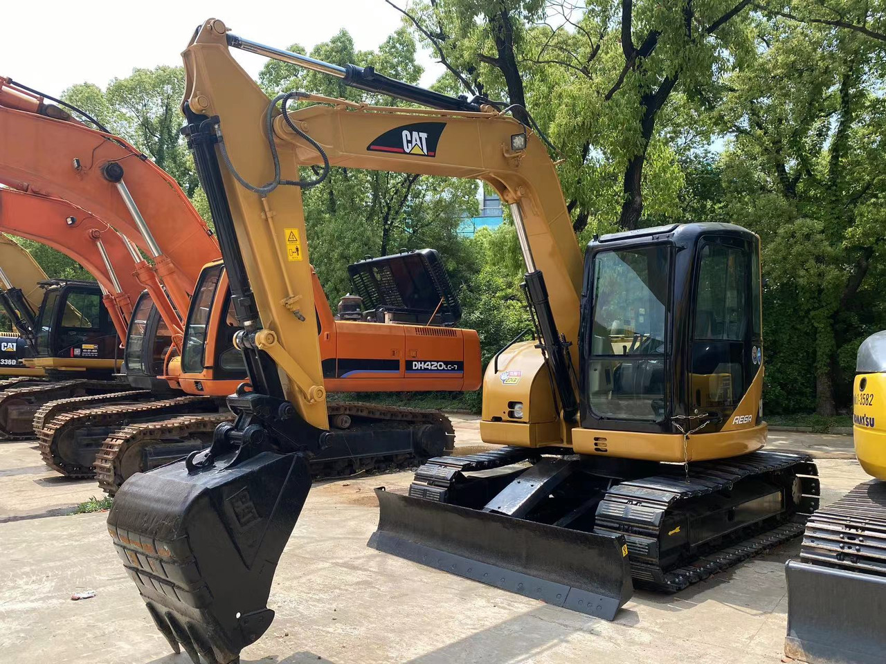 Excavator pe şenile Used caterpillar machinery CAT308C with rubber track for sale: Foto 10