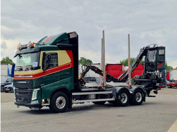Camion forestier, Camion cu macara Volvo FH 13.540 6x4 - HIAB / Loglift F125Z 80 Crane - Krane - Grua year 2019: Foto 5