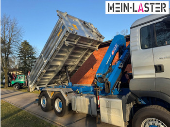 Camion basculantă, Camion cu macara MAN Aufbau Meiller Bordmatik + HMF 1330 K4 15m Funk: Foto 2 Camion basculantă, Camion cu macara MAN Aufbau Meiller Bordmatik + HMF 1330 K4 15m Funk: Foto 2