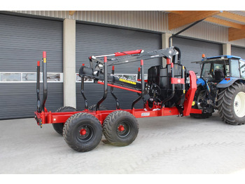 Remorcă forestieră nou Farmi FT12-CR69-9 m Kran-14,5 to.: Foto 1