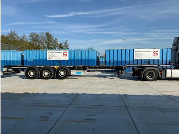 Semiremorcă transport containere/ Swap body D-Tec Flexitrailer 3x Extandable / For all sizes container/tyres all 80%/Holland Trailer: Foto 3