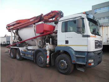Autopompă de beton MAN TGA 35.410, 8X4, MIX + PUMPE 24M: Foto 2