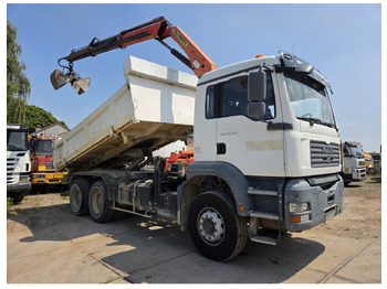 Camion basculantă, Camion cu macara MAN TGA 26.350 6X4 BORDMATIC TIPPER CRANE PALFINGER PK15500: Foto 4