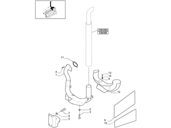 Țeavă esapament NEW HOLLAND