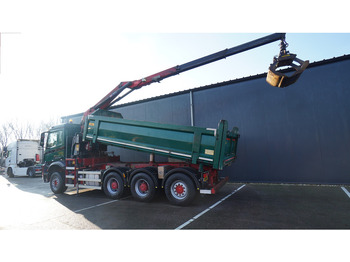 Camion cu macara Mercedes-Benz AROCS 3542 8X4 2 SIDE TIPPER WITH HMF Z 1943 CRANE 407.000KM: Foto 3