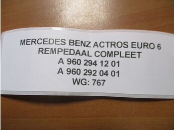 Pedala pentru Camion Mercedes-Benz A 960 294 12 01/A 960 292 04 01 REMPEDAAL COMPLEET EURO 6: Foto 3 Pedala pentru Camion Mercedes-Benz A 960 294 12 01/A 960 292 04 01 REMPEDAAL COMPLEET EURO 6: Foto 3