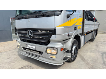 Camion platformă, Camion cu macara Mercedes-Benz Actros 2541 6x2 stake body - Hiab XS 144 Hipro 17.3M: Foto 2