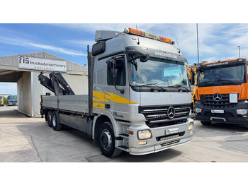 Camion platformă, Camion cu macara Mercedes-Benz Actros 2541 6x2 stake body - Hiab XS 144 Hipro 17.3M: Foto 3