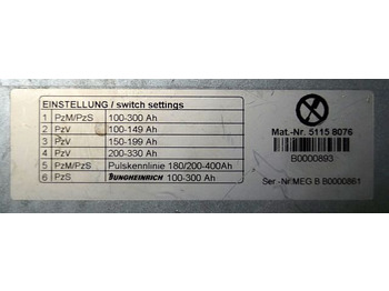 Acumulator pentru Stivuitor Jungheinrich 51158076 | build in charger ELG2430V-VI(EJC)  24V 30A capacity 100- build in charger ELG2430V-VI(EJC)  24V 30A capacity 100-300Ah  sn. B0000861 year 2012: Foto 4