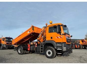 Camion basculantă MAN TGS 18.320/ 4x4 / Euro4 /Wywrotka trójstronna Meiller +Kran Atlas TLC 82.2 +sterowanie radiowe – Przystosowany do pracy zimą — odśnieżanie, posypywanie, pług: Foto 3