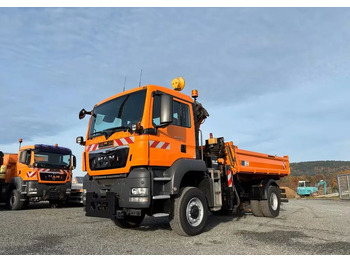 Camion basculantă MAN TGS 18.320/ 4x4 / Euro4 /Wywrotka trójstronna Meiller +Kran Atlas TLC 82.2 +sterowanie radiowe – Przystosowany do pracy zimą — odśnieżanie, posypywanie, pług: Foto 5