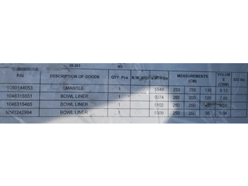 Concasor conice nou Metso HP200,HP300,HP400,HP500 Mantle and Bowl Liner: Foto 2 Concasor conice nou Metso HP200,HP300,HP400,HP500 Mantle and Bowl Liner: Foto 2