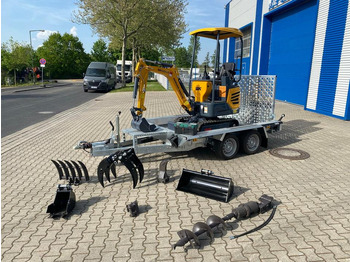 Mini excavator, Remorcă Minibagger BK1250JS + Tieflader + Zubehör *INKL.19% MWST*KUBOTA*BERGER KRAUS*JOYSTICK*SOFORT!*: Foto 2