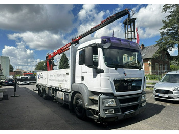 Camion platformă, Camion cu macara MAN Inny MAN MAN TGS 26.360 Skrzynia HDS + hwytak 2008: Foto 2
