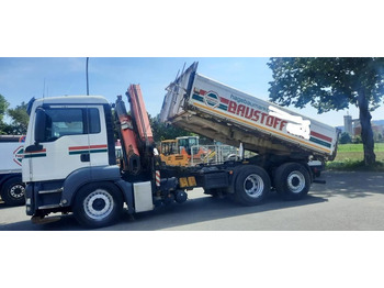 Camion platformă, Camion cu macara MAN TGS 26.400 Kipper Mit Kran/Funk: Foto 3