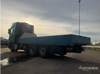 Camion platformă, Camion cu macara 2012 Mercedes-Benz Actros 930.20 2012 HMF 3000-K3 Articulated Bo ... Flatbed Truck with Crane: Foto 3