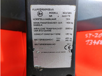 Transpalet la mare înălţime BT SWE160L: Foto 5 Transpalet la mare înălţime BT SWE160L: Foto 5