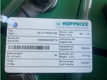 Acumulator pentru Stivuitor Hoppecke 48V   4 HPzS 500: Foto 5