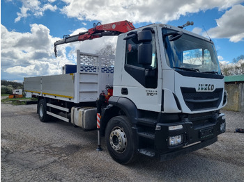 Camion platformă, Camion cu macara IVECO STRALIS 190S310 + FASSI 110 + radio control: Foto 3