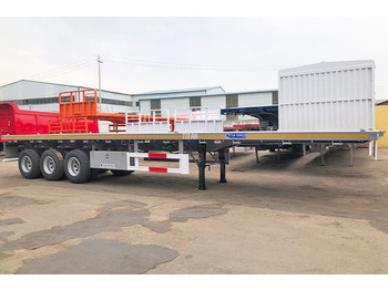 Semiremorcă platformă pentru transport de materialelor în vrac nou TITAN Tri Axle 40Ft Flatbed Trailer Price for Sale in Sierra Leone: Foto 5