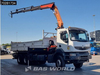 Camion basculantă, Camion cu macara Renault Kerax 370 6X4 Palfinger PK16502 Kran Crane Big-Axle Steel suspension Euro 4: Foto 3