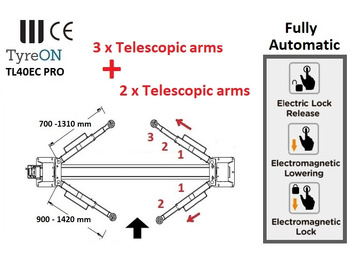 Echipament de atelier TL40EC PRO 2-column lift fully automatic - clear floor: Foto 3