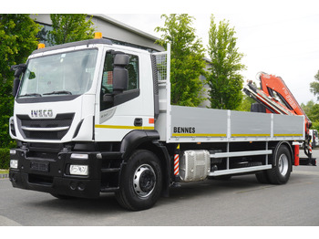 Camion platformă, Camion cu macara Iveco Stralis 310 / 34 tho km !!! / FASSI 4 Tons 400 MTH! / Flatbed: Foto 4