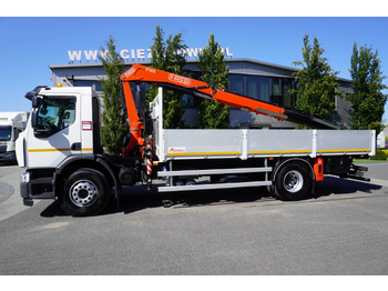 Camion platformă, Camion cu macara RENAULT C280 DTI 8 / FASSI crane 5.6 T / range 8 m / Flatbed 15 EPAL: Foto 4