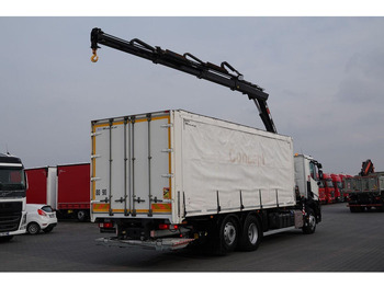 Camion cu prelată Renault C 380 / 6x2 / SKRZYNIOWY / HDS HIAB 138 B-3 WYSÓW 10,5 M / ROTAT: Foto 4