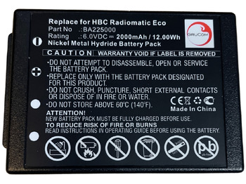Acumulator pentru Macara montată nou HBC compatible battery 005-01-00615, BA205000, BA205030, BA206000, BA2060: Foto 3 Acumulator pentru Macara montată nou HBC compatible battery 005-01-00615, BA205000, BA205030, BA206000, BA2060: Foto 3