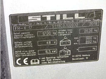 Stivuitor cu catarg retractabil Still FM-X17: Foto 5 Stivuitor cu catarg retractabil Still FM-X17: Foto 5