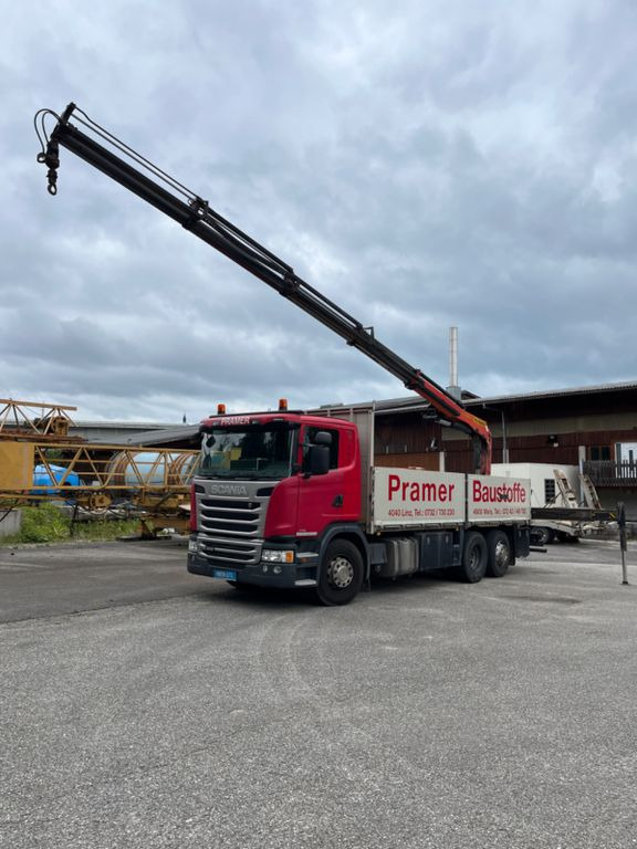 Scania G 410 LG 6x2 Kran Palfinger 20001 Scania G 410 LG 6x2 Kran Palfinger 20001 - Camion platformă, Camion cu macara: Foto 1 Scania G 410 LG 6x2 Kran Palfinger 20001 Scania G 410 LG 6x2 Kran Palfinger 20001 - Camion platformă, Camion cu macara: Foto 1