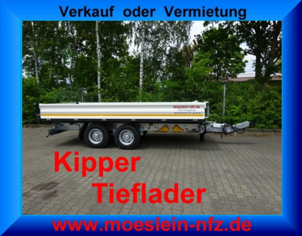 Remorcă basculantă nou Möslein TTD 11 Weiß  neuer Tandem 3- Seitenkipper Tieflader-- Neufahrzeug --: Foto 7