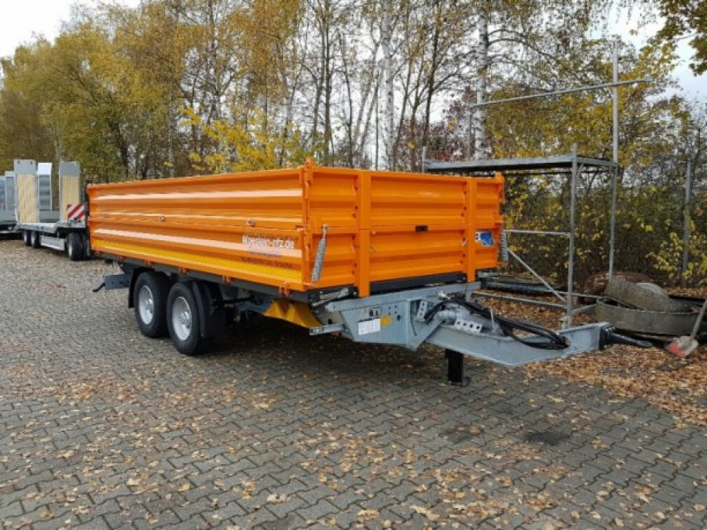 Remorcă basculantă nou Möslein TTD11- BA Orange  neuer Tandem 3- Seitenkipper Tiefladermit Bordwand- Aufsatz-- Neufahrzeug --: Foto 6