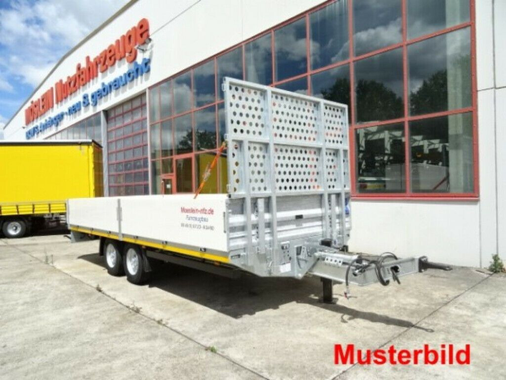 Remorcă platformă Möslein  Tandem Pritsche- Tieflader mit Rungentaschen: Foto 19
