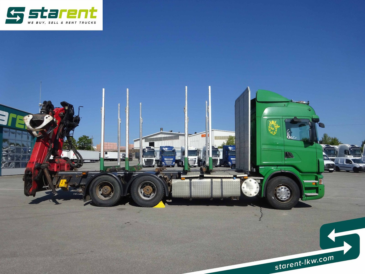 Scania R500 V8 6x4 Holzaufbau mit Kran, MOTORPROBLEM - Camion forestier, Camion cu macara: Foto 4 Scania R500 V8 6x4 Holzaufbau mit Kran, MOTORPROBLEM - Camion forestier, Camion cu macara: Foto 4
