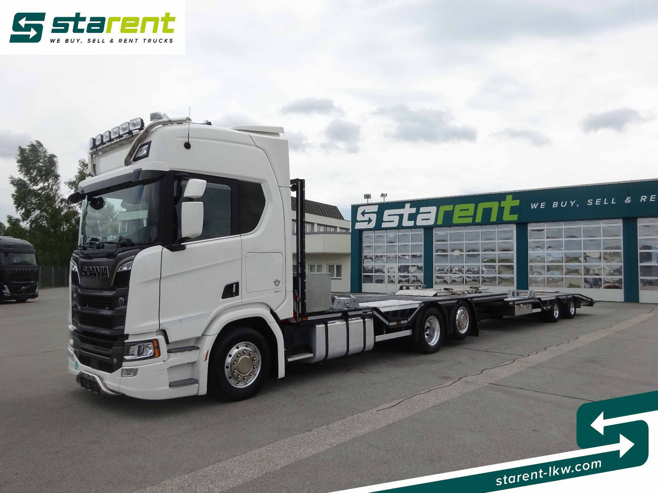 Scania R770 V8 Fahrzeugtransporter + Ziegler Anhänger - Maşină de tractare: Foto 1 Scania R770 V8 Fahrzeugtransporter + Ziegler Anhänger - Maşină de tractare: Foto 1
