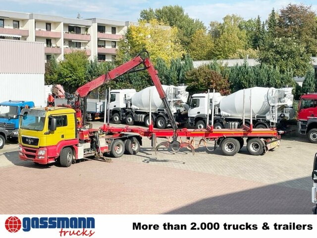 Semiremorcă transport busteni Doll A321, Ausziehbar von 10,7m-15,2m, 2x Lenkachse: Foto 8