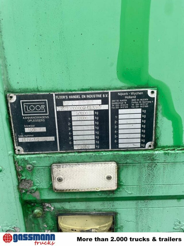Floor FLMA 10, Blumenanhänger, LBW - Remorcă furgon: Foto 3 Floor FLMA 10, Blumenanhänger, LBW - Remorcă furgon: Foto 3