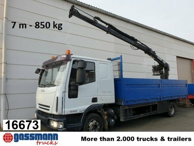 Iveco Euro Cargo ML 80 E 18, Hiab Kran 060-2 - Camion platformă, Camion cu macara: Foto 1 Iveco Euro Cargo ML 80 E 18, Hiab Kran 060-2 - Camion platformă, Camion cu macara: Foto 1