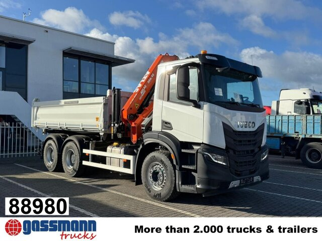 Iveco X-Way AD300X46Z 6x4 mit Kran Atlas AK 206.4E-A2, - Camion basculantă, Camion cu macara: Foto 1 Iveco X-Way AD300X46Z 6x4 mit Kran Atlas AK 206.4E-A2, - Camion basculantă, Camion cu macara: Foto 1