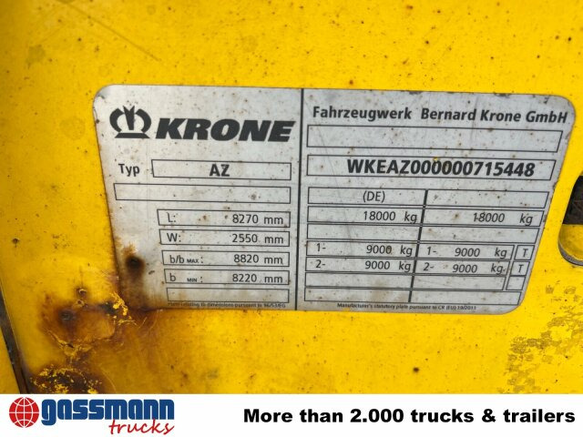Krone AZP 18 - Remorcă platformă: Foto 5 Krone AZP 18 - Remorcă platformă: Foto 5