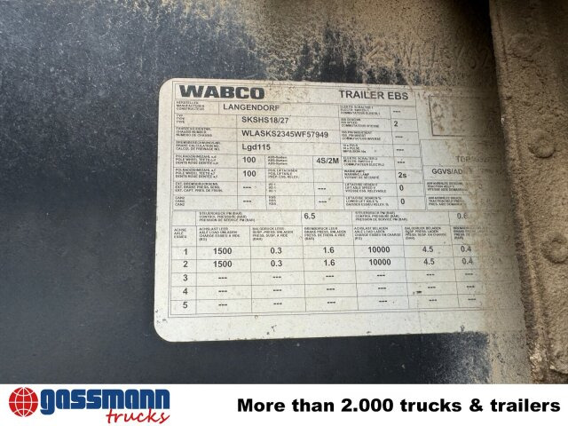 Langendorf SKA-HS 18/27, Stahlmulde ca. 24m³ - Semiremorcă basculantă: Foto 3 Langendorf SKA-HS 18/27, Stahlmulde ca. 24m³ - Semiremorcă basculantă: Foto 3