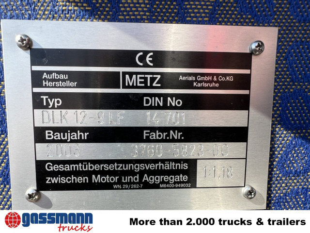 MAN LE 15.255 4x2 LLC Doka, Metz DLA-K 12/9 - Autospeciala de stins incendii: Foto 4 MAN LE 15.255 4x2 LLC Doka, Metz DLA-K 12/9 - Autospeciala de stins incendii: Foto 4