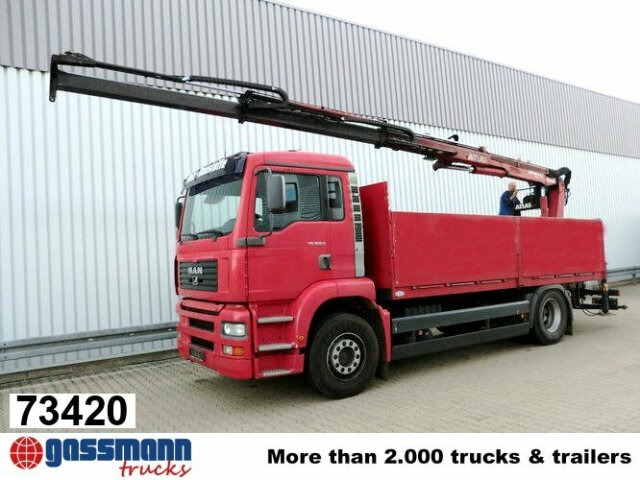MAN TGA 18.360 4x2, Baustoff, Kran ATLAS 125.1 - Camion platformă, Camion cu macara: Foto 1 MAN TGA 18.360 4x2, Baustoff, Kran ATLAS 125.1 - Camion platformă, Camion cu macara: Foto 1