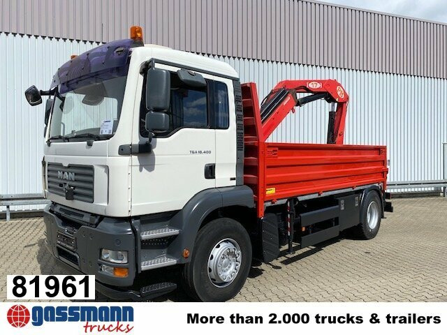 MAN TGA 18.400 4x2 BL Pritsche Heckkran PM17523 - Camion platformă, Camion cu macara: Foto 1 MAN TGA 18.400 4x2 BL Pritsche Heckkran PM17523 - Camion platformă, Camion cu macara: Foto 1