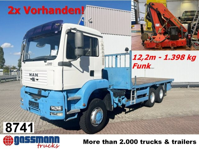 MAN TGA 26.310 6X6 BB mit Kran HMF 1253-K4, Funk - Camion platformă, Camion cu macara: Foto 1 MAN TGA 26.310 6X6 BB mit Kran HMF 1253-K4, Funk - Camion platformă, Camion cu macara: Foto 1